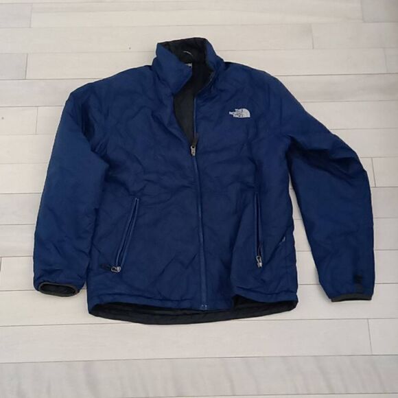 The North Face Men's Quilted Long Sleeve Full-Zip Waterproof Jacket Blue Medium - Picture 1 of 5